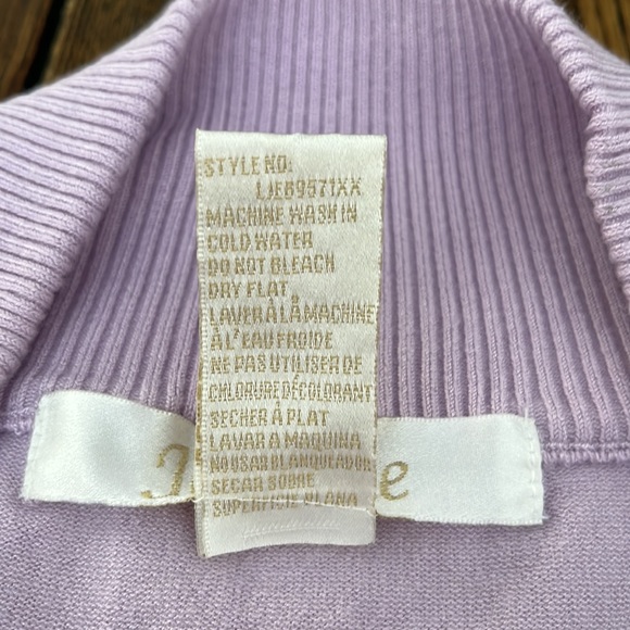 Jalouze lilac off the shoulder 3/4 sleeve sweater - Picture 6 of 10